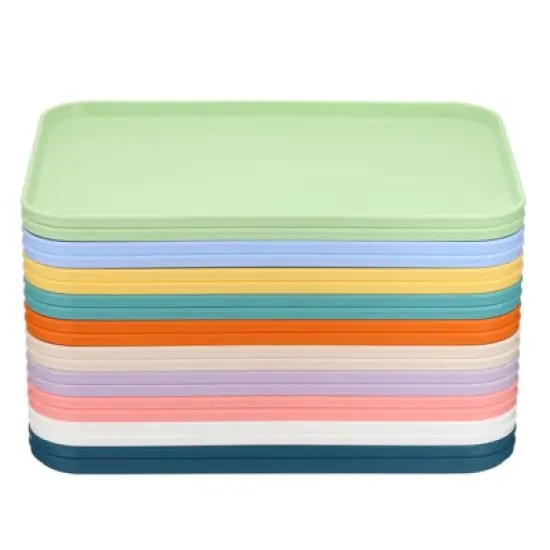 Unique Bargains PP Plastic Reusable Lightweight Serving Tray 20 Pcs image {9}