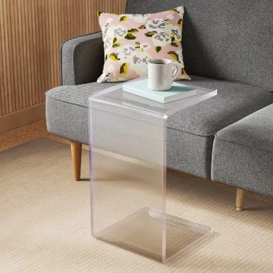 Acrylic C Shaped Side Table Clear - Room Essentials&trade; image {1}