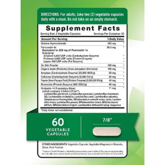 Nature's Truth Probiotics with Enzymes | 60 Capsules image {1}