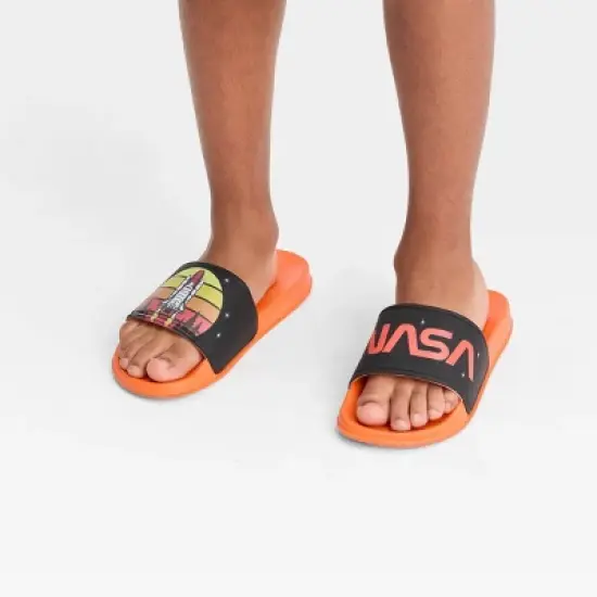 Boys' NASA 2pc Pajama Set with Slide Sandals - Orange image {3}