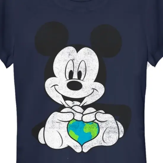 Junior's Mickey & Friends Love the World T-Shirt image {1}
