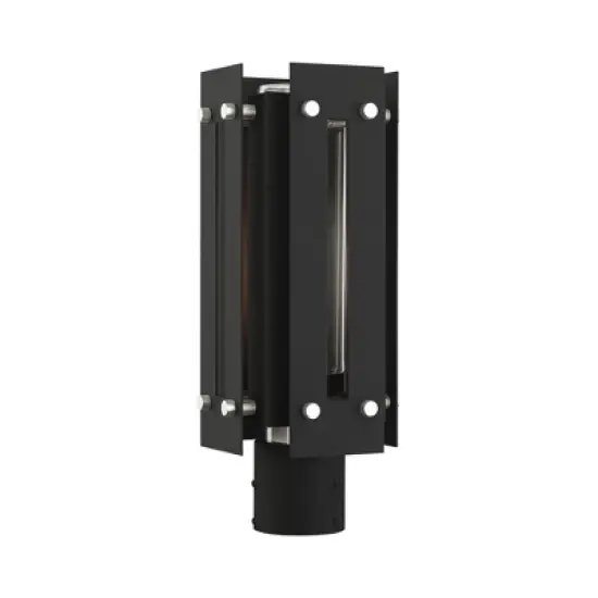 Livex Lighting Utrecht 1 - Light Post Light in  Black/Brushed Nickel image {4}