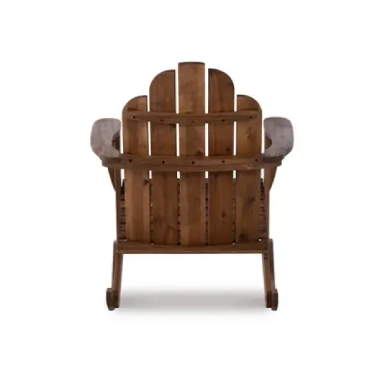 Outdoor Acacia Wood Adirondack Rocker Acorn Finish - Linon image {4}
