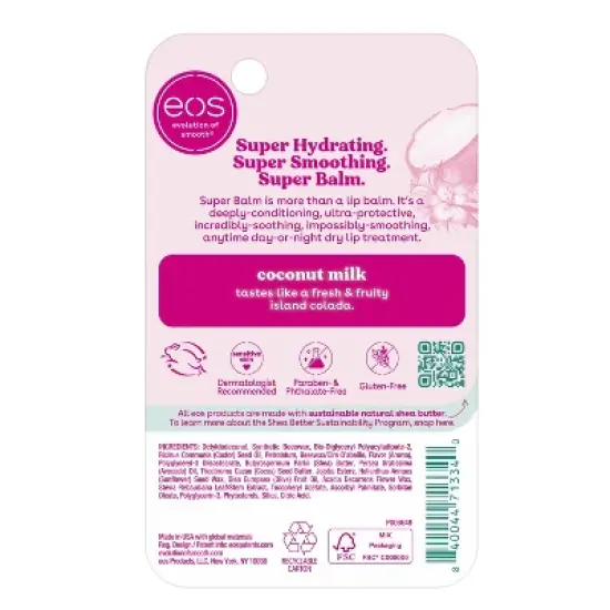 eos 24H Moisture Super Balm - Coconut Milk - 0.35 fl oz image {1}