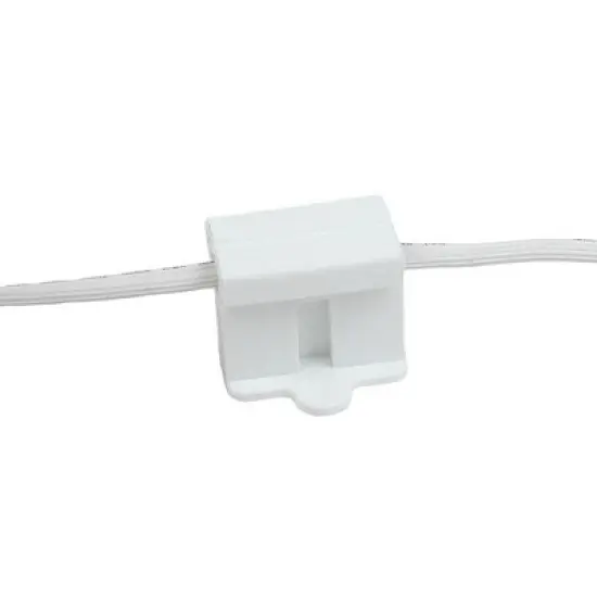 Novelty Lights White Snap-On Vampire Plug SPT-1 for C9/C7 Socket or Zip Cord Wire image {3}