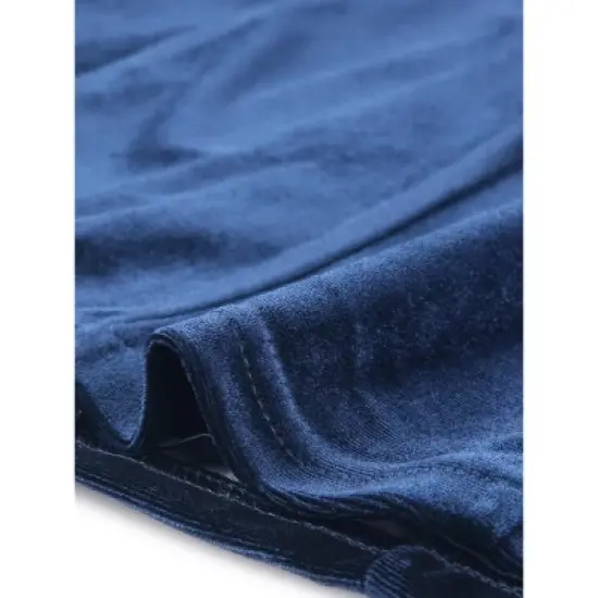 Agnes Orinda Women's Plus Size Velvet Button Notched Lapel Formal Office Blazers image {4}