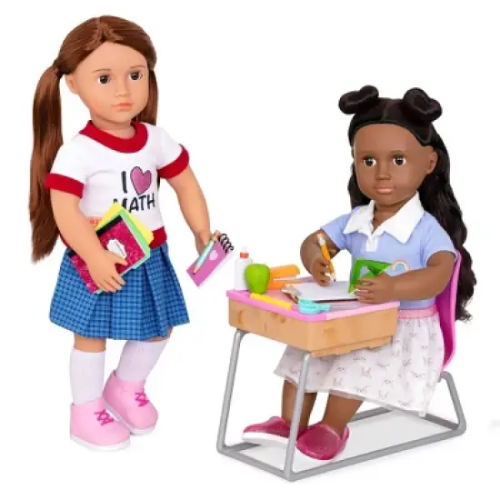 Our Generation Flying Colors School Desk & Supplies Accessory Set for 18" Dolls image {2}