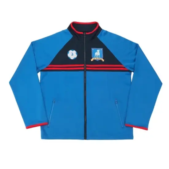 Ted Lasso AFC Richmond Logo Long Sleeve Men's Blue Zip-Up Cosplay Soccer Jacket image {3}