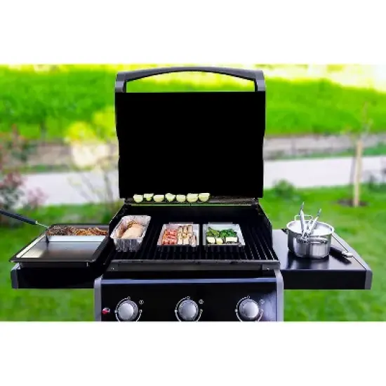 Yukon Glory Triple Grill Basket Set With Clip-On Handle, Perfect For Grilling Fish, Veggies and Meats image {5}