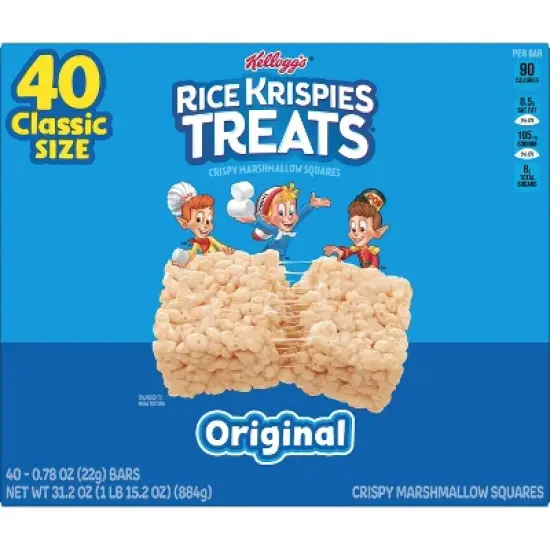 Rice Krispies Treats Original Marshmallow Squares - 40ct/31.2oz image {3}