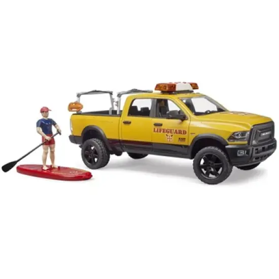 Bruder RAM 2500 Power Wagon Life Guard with Figure, Stand up paddle, L&S module image {3}