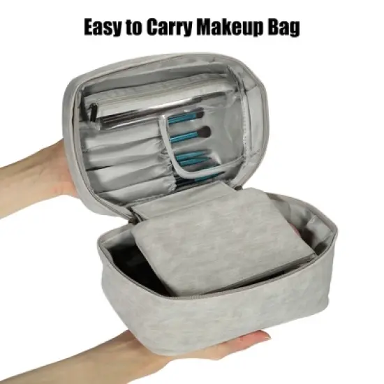 Unique Bargains Cosmetic Brush Organizer Women's Travel Makeup Bag 1 Set image {5}