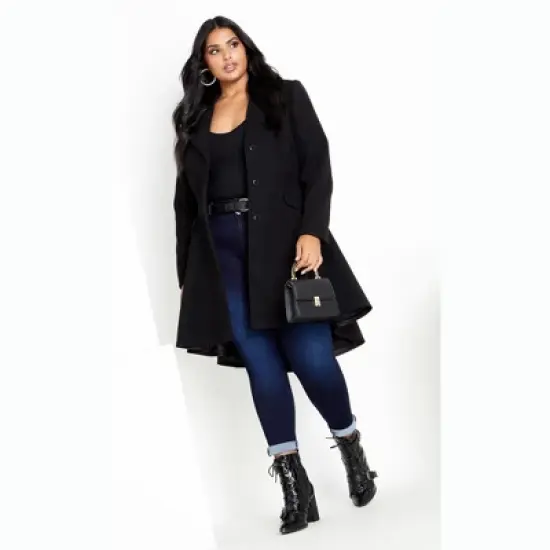 Women's Plus Size Olivia Coat - black | CITY CHIC image {2}