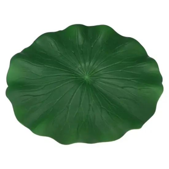 Unique Bargains Artificial Lotus Leaves for Garden Ponds Pool Decoration Green 14.96" 1pcs image {6}