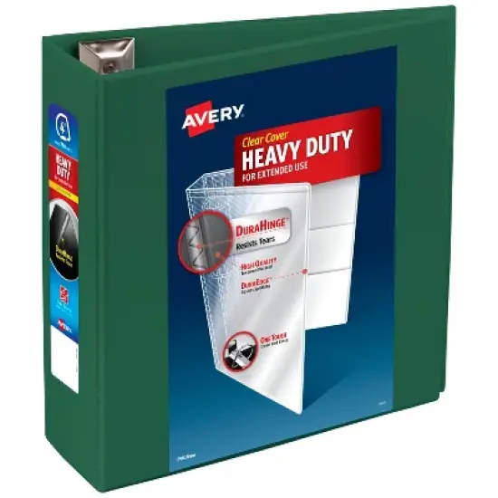 Avery Heavy-Duty Binder, 4" One Touch EZD Rings, Green (79110) image {6}