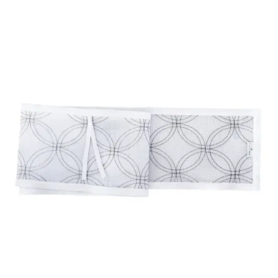 BreathableBaby Breathable Mesh Crib Liner - Deluxe Embroidered Collection - White Links image {2}