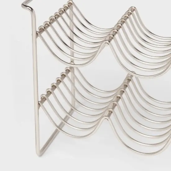 6 Bottles Metal Wire Wine Rack Brushed Nickel - Threshold&trade; image {2}