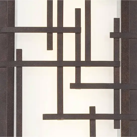 Possini Euro Design Outdoor Wall Light Fixture Bronze LED 16 1/4" High White Cased Glass for Exterior Barn Deck House Porch Yard Patio Outside Garage image {2}