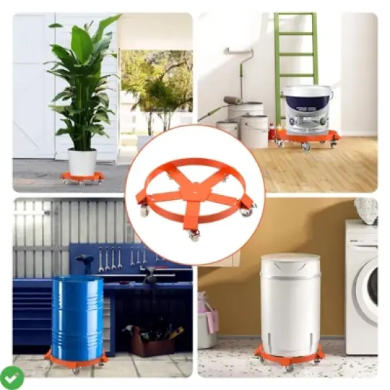 55 Gallon Drum Dolly Heavy Duty 1000LBS Load Capacity Drum Cart Non Tipping Hand Truck w/ 4/5 Swivel Casters Wheel image {5}