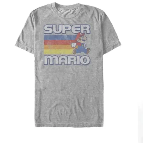Men's Nintendo Super Mario Rainbow Stripes T-Shirt image {4}
