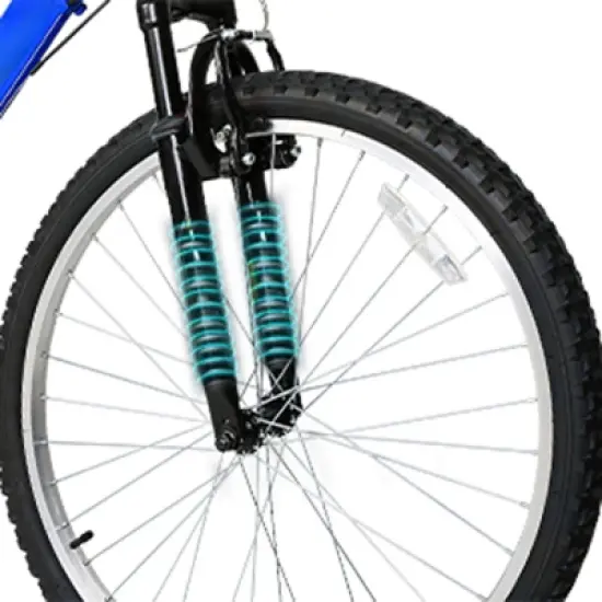 hykolity 26" 27.5" Wheel Mountain Bike, 18 Speed MTB Bicycle with Full Suspension, Adjustable Saddle for Outdoor Cycling Men Women image {6}