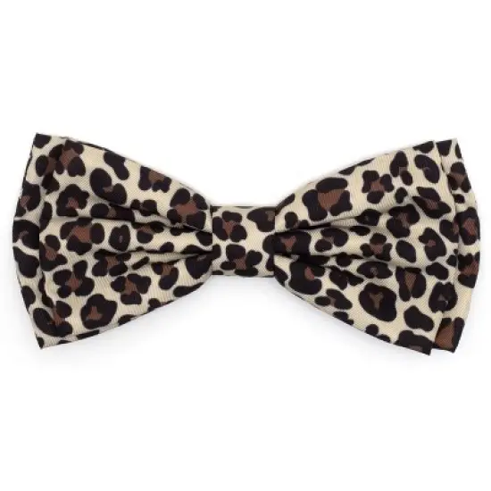 The Worthy Dog Leopard Bow Tie Adjustable Collar Attachment Accessory image {4}