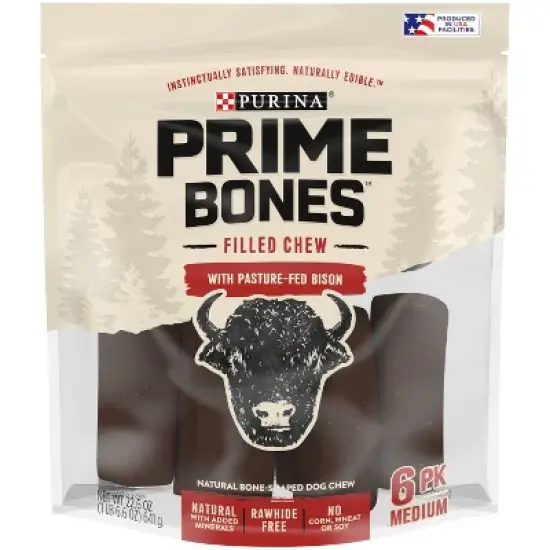Prime Bones Femur Bison Chewy Dog Treat - M image {6}
