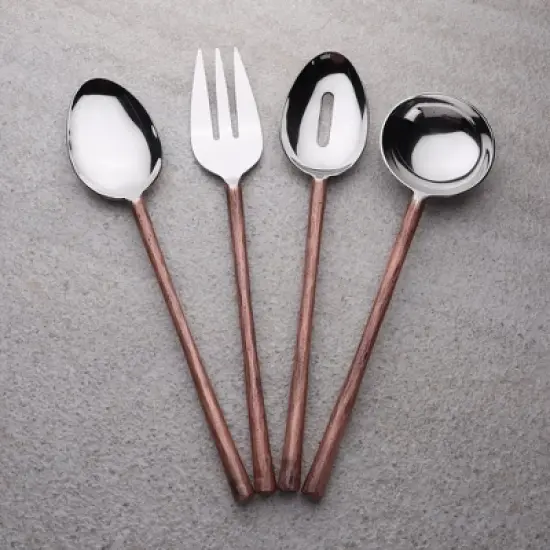 Inox Artisans Camellia Hostess Serving 4 Pc. Set image {3}