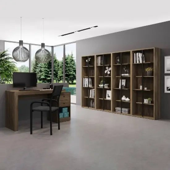 Standard 5 Tier Wooden Bookcase - Techni Mobili image {6}