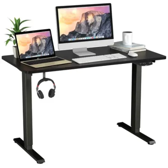 Costway Electric Adjustable Standing up Desk Dual Motor w/ Controller Black image {12}