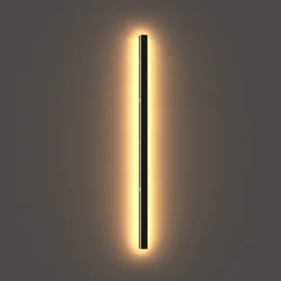DORESshop Outdoor Wall Light 45W Waterproof IP65 with Built-in LED, Warm White 3000K, Sable Black, for Corridors, Gardens, and Entryways, 59in Long image {8}