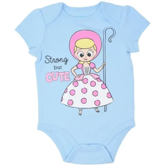 Disney Pixar Toy Story Jessie Bo Peep Baby Girls 5 Pack Bodysuits Newborn to Infant image {3}