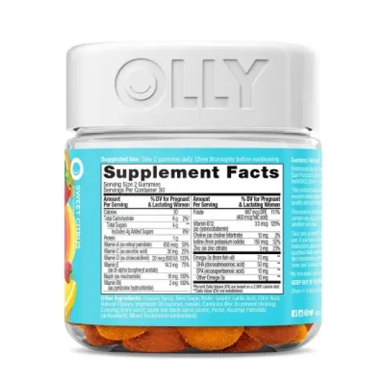  OLLY Essential Prenatal Multivitamin Gummies - Sweet Citrus image {2}