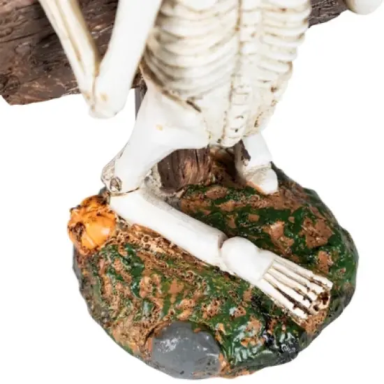 Northlight Jack-O-Lantern Skeleton in Witch's Hat and Happy Halloween Sign - 9.5" image {7}