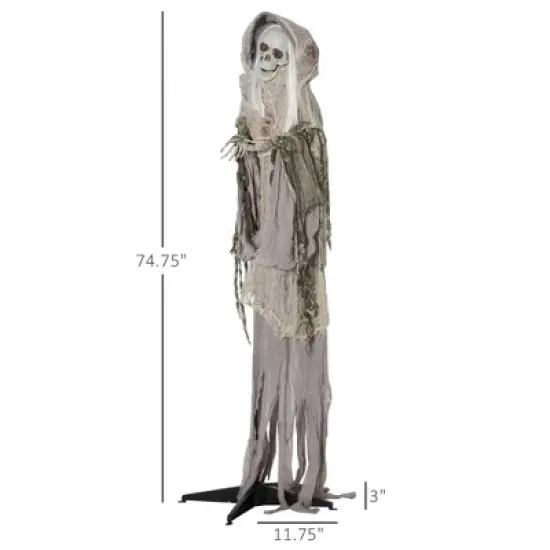 Dexmalle Halloween Outdoor Decorations Skeleton Witch image {5}