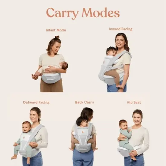 Ergobaby Alta 2-in-1 All Carry Positions Baby Carrier and Hip Seat image {1}