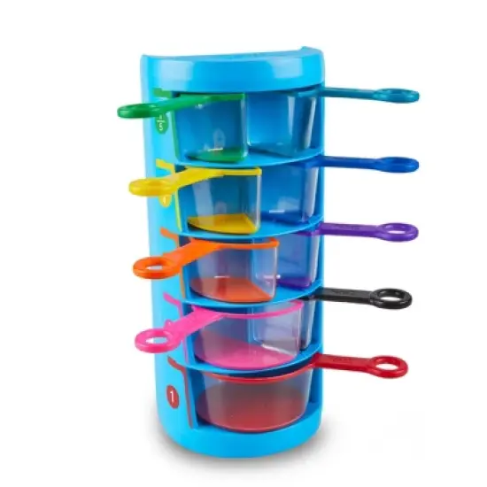 hand2mind Rainbow Fraction Measuring Cups 9pc image {4}