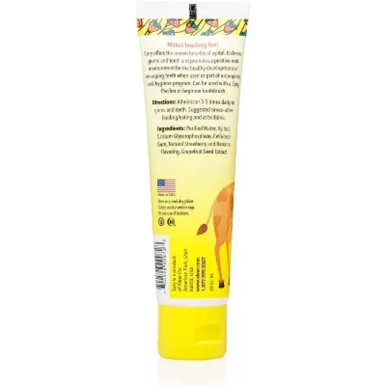 Spry Kid's Strawberry Banana Tooth Gel With Xylitol - 2 fz image {1}