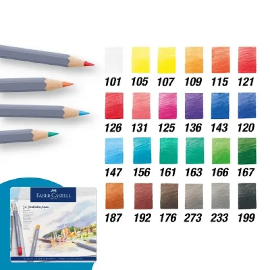 Faber-Castell 24ct Goldfaber Watercolor Pencil Tin image {2}