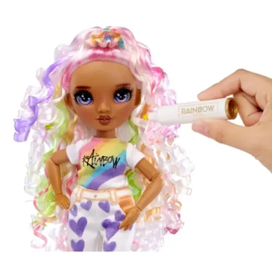 Rainbow High Color & Create DIY Fashion Doll - Purple Eyes/Curly Hair image {3}
