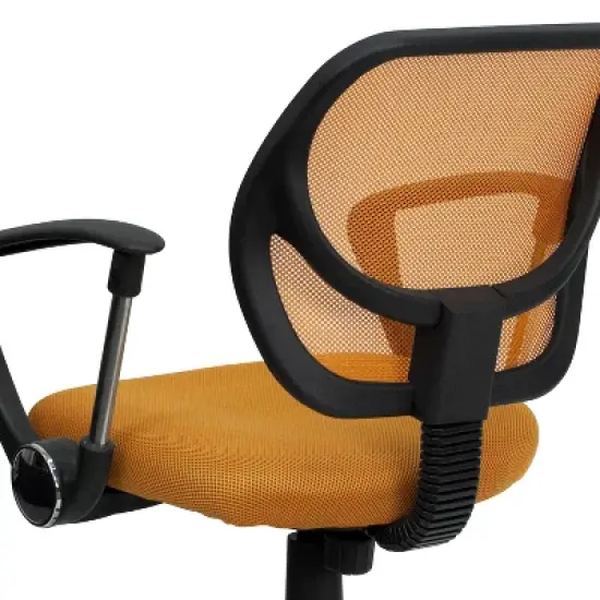 Emma and Oliver Mid-Back Mesh Swivel Task Office Chair with Curved Square Back and Arms image {5}