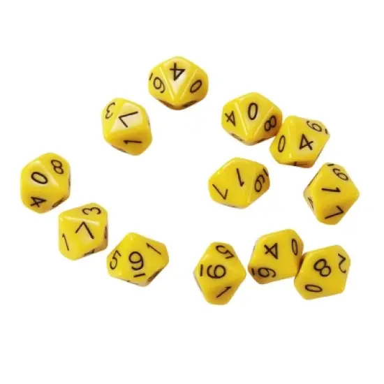 Learning Advantage 10-Sided Polyhedra Dice, 12 Per Pack, 3 Packs image {1}