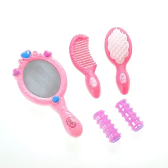 Insten Cute Little Girls Beauty Salon Fashion Playset with Mirror, Hairdryer & Accessories, Pretend Toys for Kids image {1}