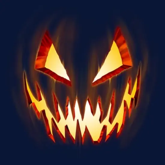 Boy's Lost Gods Evil Pumpkin Face T-Shirt image {1}