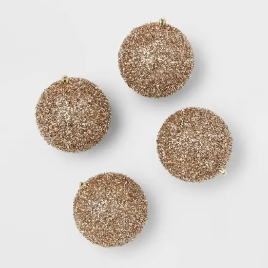 9pc Tinsel Ball Christmas Tree Ornament Set - Wondershop&trade; image {5}