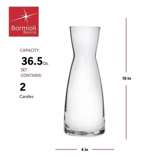Bormioli Rocco Ypsilon Carafe 36.5 oz - Set of 2 image {1}