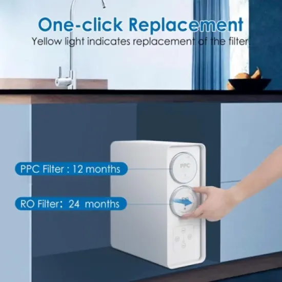Reverse Osmosis System, 600 GPD Tankless Reverse Osmosis Water Filter, 2:1 Pure to Drain, Under-Sink Water Filtration System image {1}