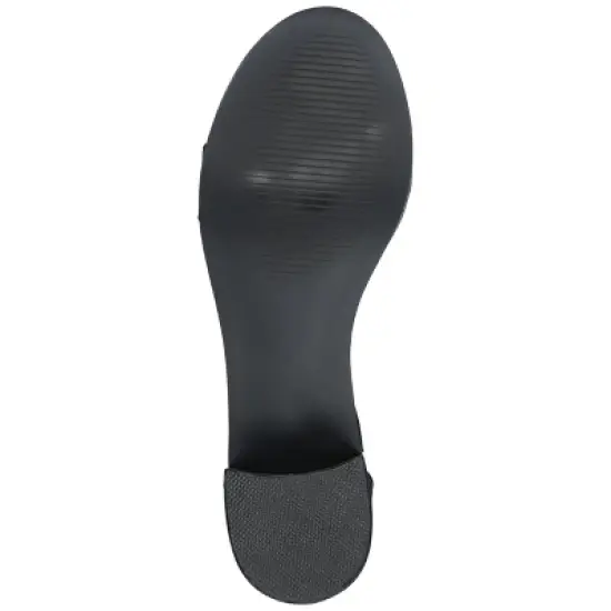 Journee Collection Womens Percy Low Stacked Heel Back Heel Zip Sandals image {4}