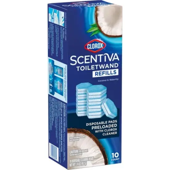 Clorox Scentiva Coconut and Waterlily ToiletWand Pad Cleaner Refills - 10ct image {10}