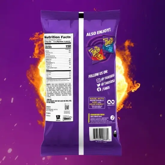 Takis Rolled Fuego Tortilla Chips - 9.9oz image {4}